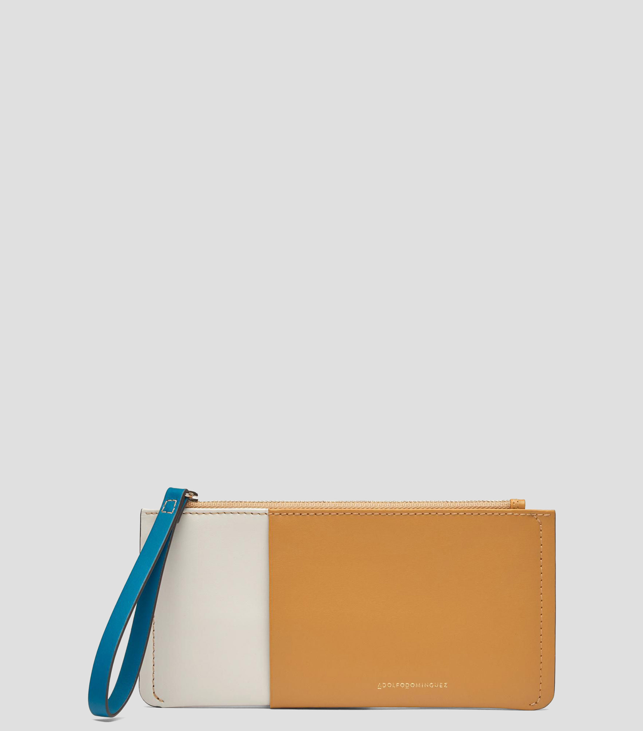 Cartera en piel lisa Mujer